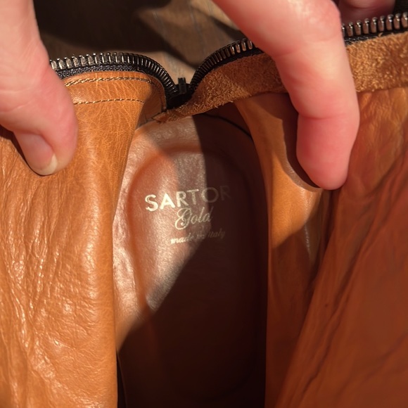 Sartori Gold Leather Ankle Boots Size 10.5 - Picture 8 of 9